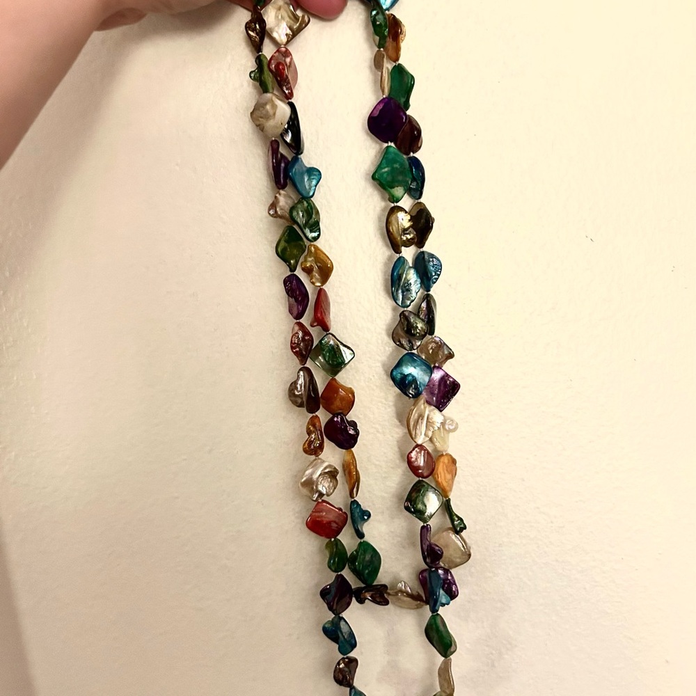 Multicolor Boho Statement Necklace - image 5